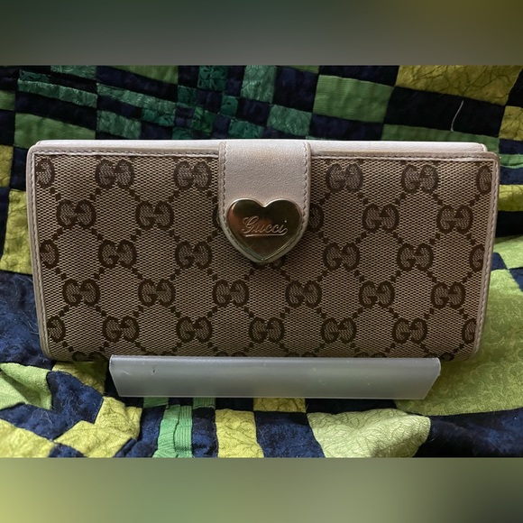 GUCCI Ophidia White Leather and Canvas Monogram Wallet w/ Dust Bag - Picture 2 of 16